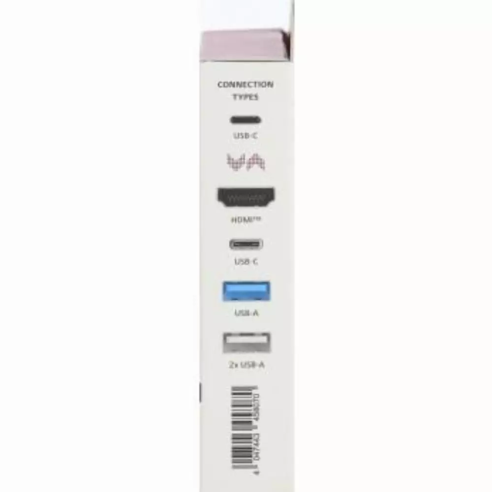 5-портов хъб HAMA 200117, 3 x USB-A, 1 x USB-C, 1 x HDMI, 4К, Черен