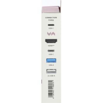 5-портов хъб HAMA 200117, 3 x USB-A, 1 x USB-C, 1 x HDMI, 4К, Черен