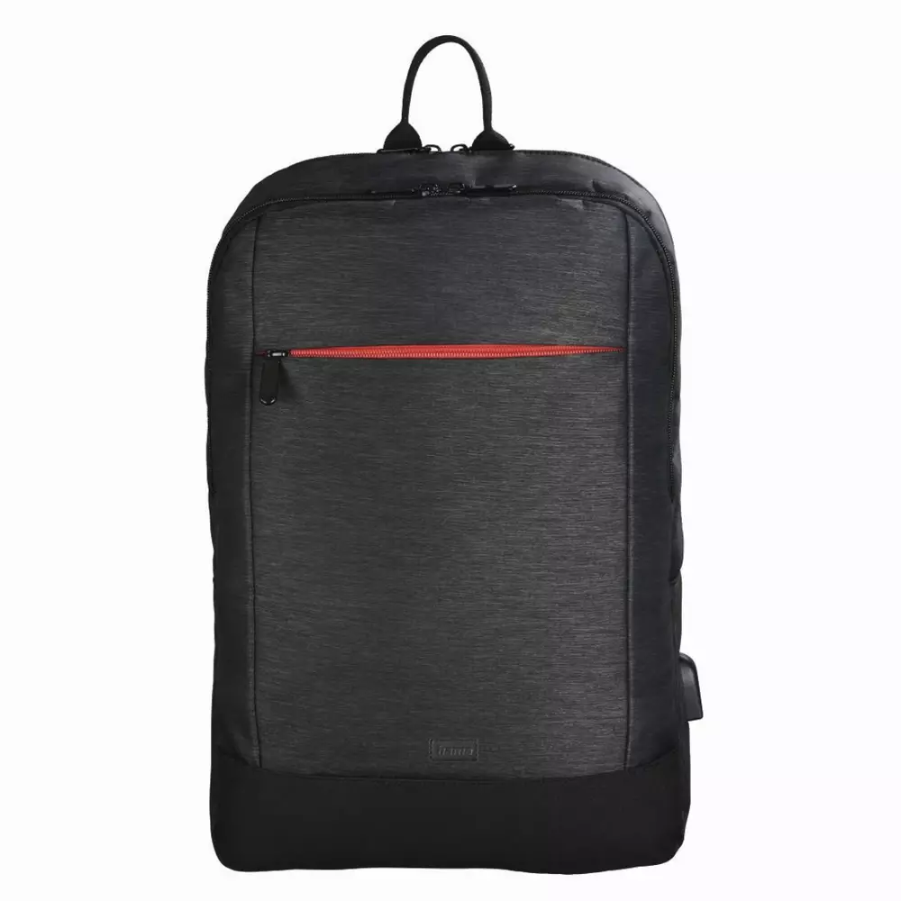 Раница за лаптоп HAMA Manchester, До 44 см, 17.3", С изведен USB порт, черен