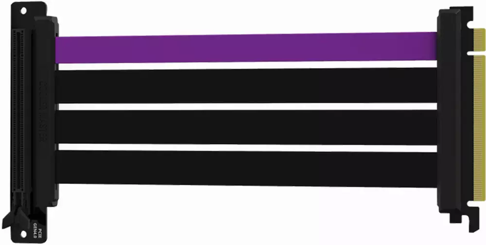 Cooler Master MasterAccessory Riser Cable PCIe 4.0 x16 - 200mm, кабел за вертикален монтаж на видео карта