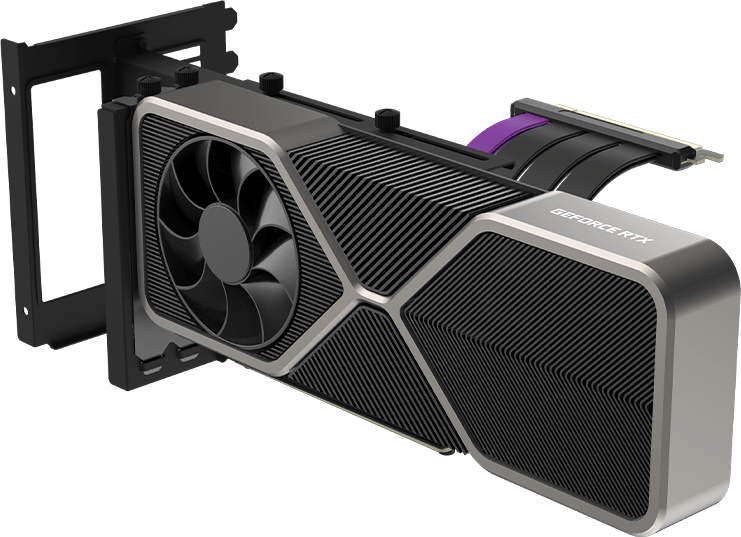 Брекет и кабел за вертикален монтаж на видео карта Cooler Master MasterAccessory Vertical Graphics Card Holder Kit Ver. 2 (PCI-E 4.0 x16)