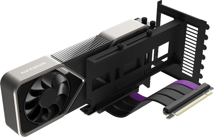 Брекет и кабел за вертикален монтаж на видео карта Cooler Master MasterAccessory Vertical Graphics Card Holder Kit Ver. 2 (PCI-E 4.0 x16)