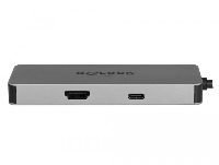 Докинг станция Delock 87743, USB-A, USN-C, HDMI, SD, Micro SD, PD, 4K, Подсветка, Сив