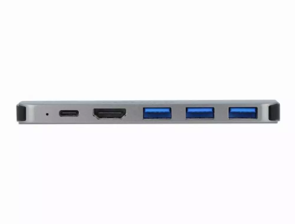 Докинг станция Delock 87753, За MacBook, HDMI 4K, USB-A, USB-C, PD, Сив