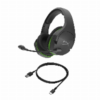 Геймърски безжични слушалки HyperX Cloud Stinger Core Wireless (Xbox), Микрофон, Черен/Зелен