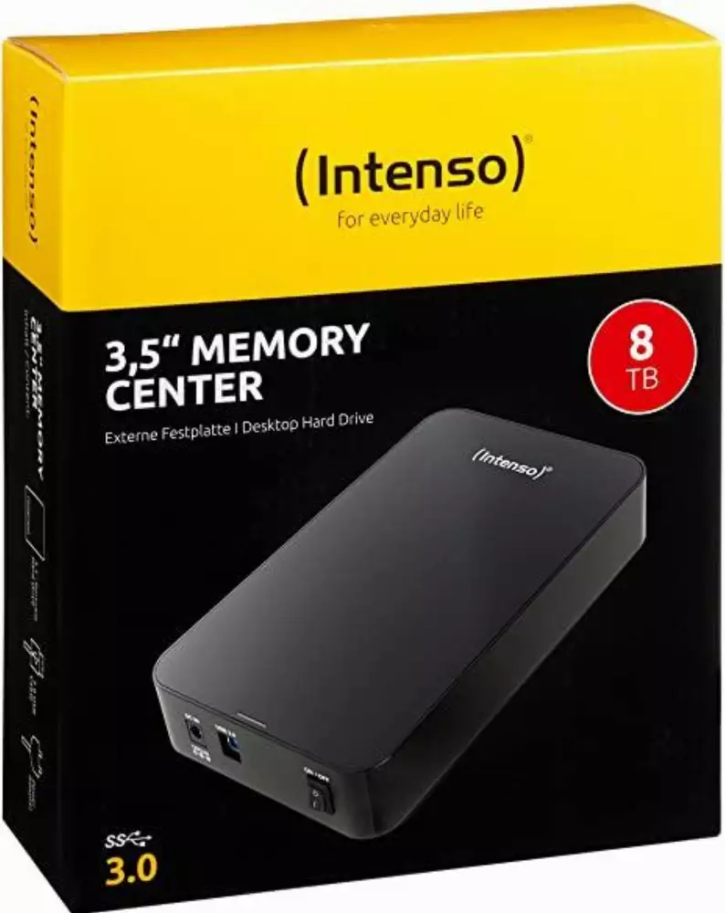 Външен диск Intenso 8TB 3.5" USB 3.0 Black