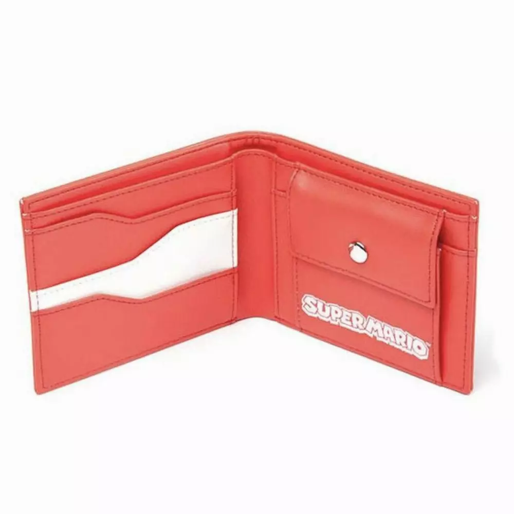 Портфейл BIOWORLD Nintendo - Super Mario Red Bifold Wallet with Symbol Embroidery