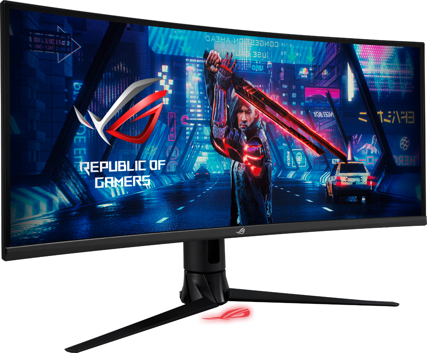 ASUS ROG Strix XG349C Monitor, 34", IPS, UWQHD 3440 x 1440, 180Hz, 1ms, USB Type-C, G-Sync compatible, DisplayHDR 400