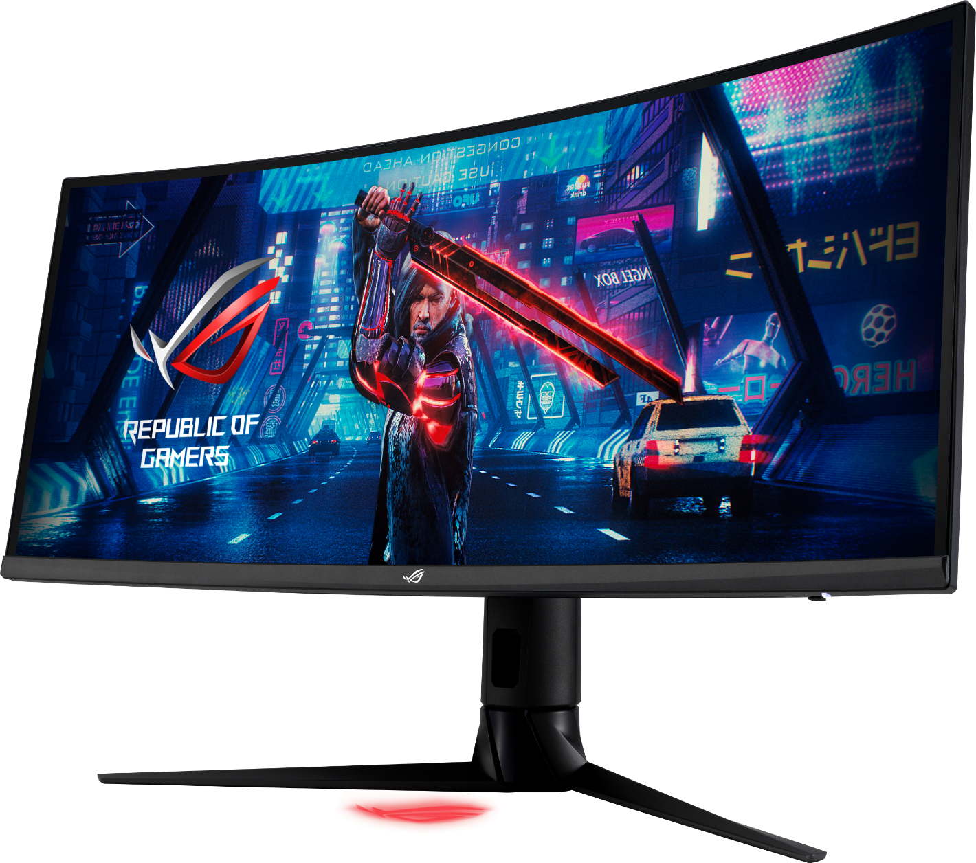 ASUS ROG Strix XG349C Monitor, 34", IPS, UWQHD 3440 x 1440, 180Hz, 1ms, USB Type-C, G-Sync compatible, DisplayHDR 400