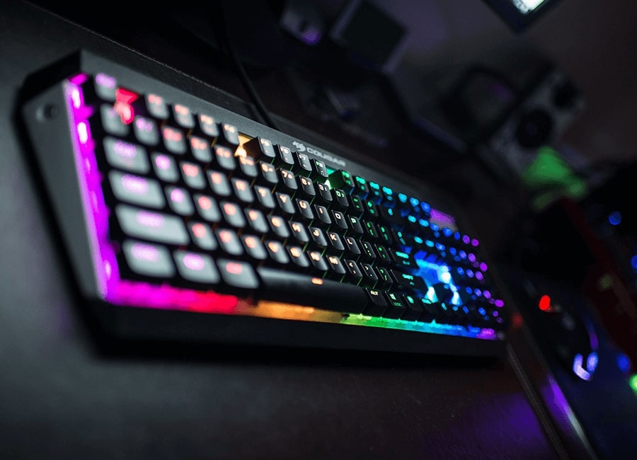 Геймърска механична клавиатура COUGAR ATTACK X3 Cherry MX Red RGB -  CG37ATRM1MG1002