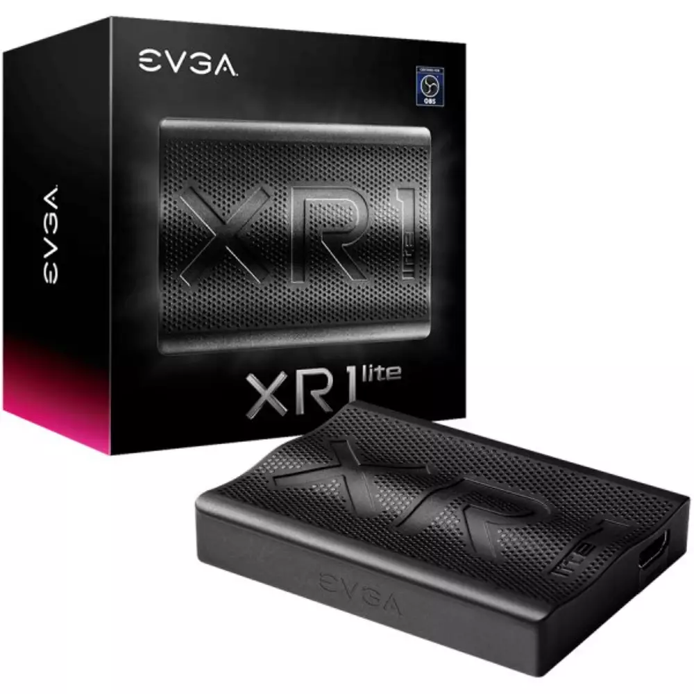 Кепчър карта EVGA XR1 lite Capture Card, Certified for OBS, USB 3.0, 4K Pass Through - 141-U1-CB20-LR