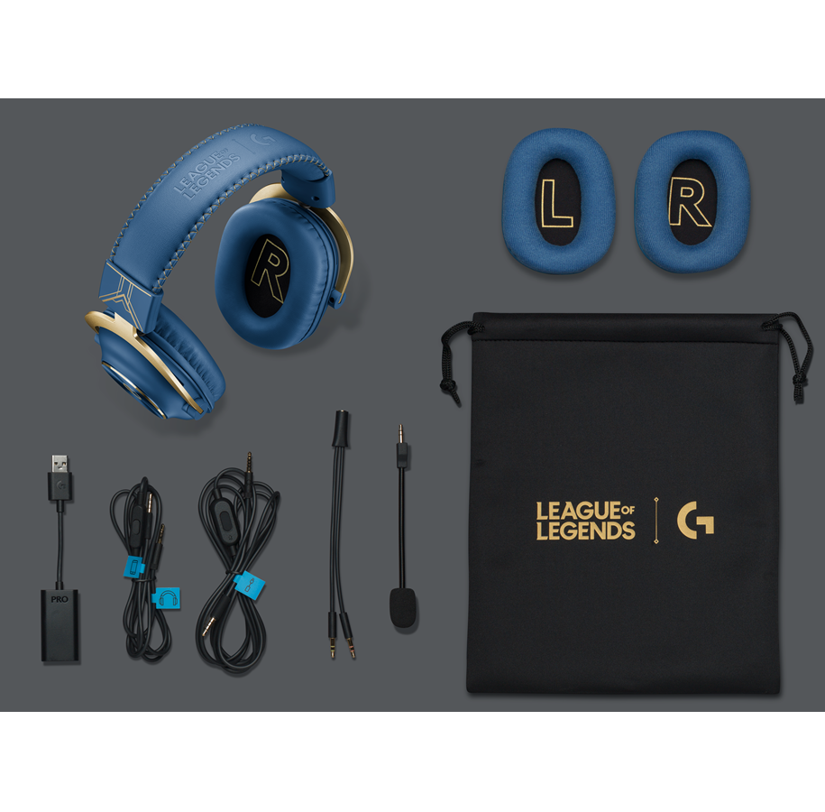 Геймърски слушалки Logitech G PRO X, League of Legends Edition