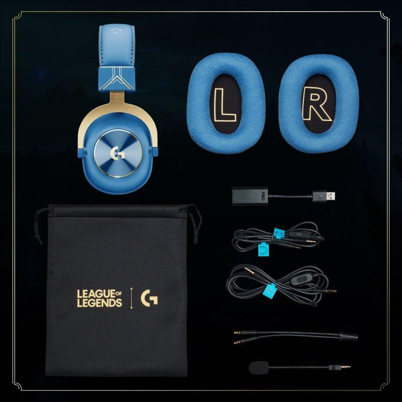 Геймърски слушалки Logitech G PRO X, League of Legends Edition