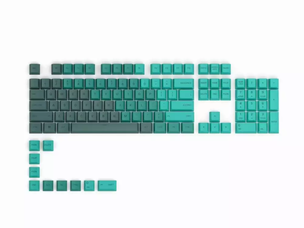 Капачки за механична клавиатура Glorious GPBT Doubleshot 114-Keycap Rain Forest US-Layout