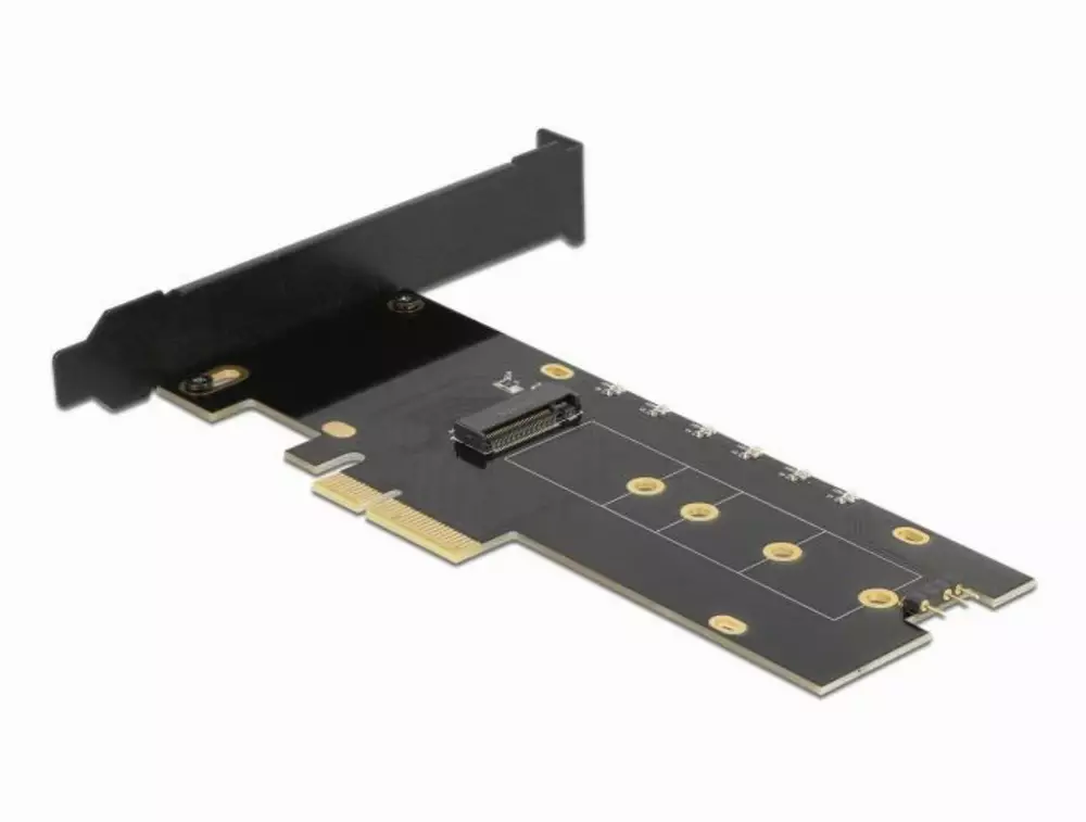 Карта за разширение на слотове Delock 89013, PCI Express x4 към 1 x internal NVMe M.2 Key M, RGB LED, Low Profile