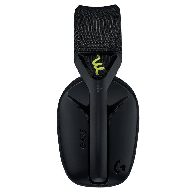 Геймърски безжични слушалки Logitech G435 Lightspeed Wireless, Микрофон, Черни