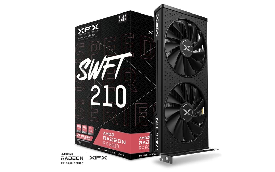 XFX Speedster SWFT 210 AMD Radeon RX 6600 Core 8GB Video Card - RX-66XL8LFDQ