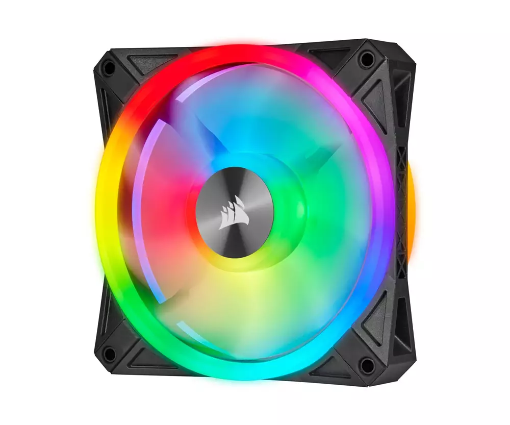 Вентилатор Corsair iCUE QL120 Black, RGB, PWM, 120mm - CORSAIR-FAN-QL120-BK
