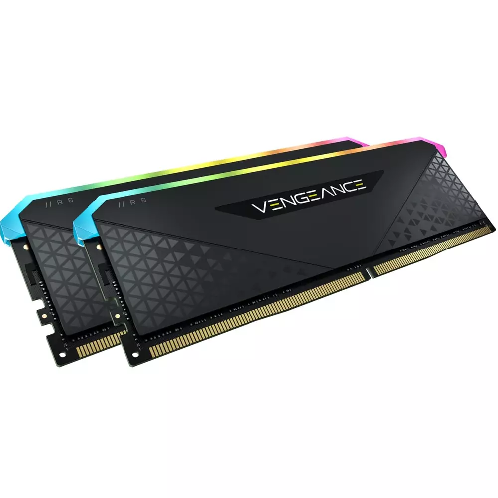 Памет Corsair Vengeance RGB RS 16GB DDR4 3200MHz CL16 Black - CMG16GX4M2E3200C16