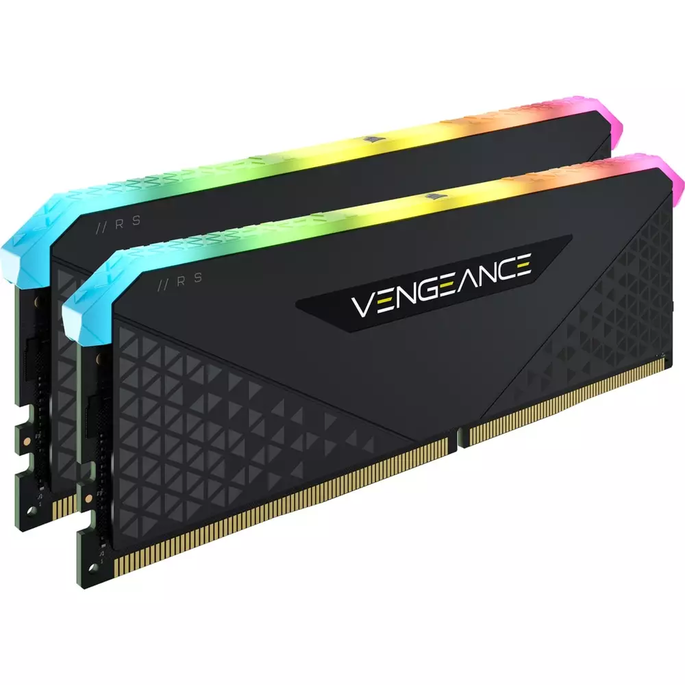 Памет Corsair Vengeance RGB RS 16GB DDR4 3200MHz CL16 Black - CMG16GX4M2E3200C16