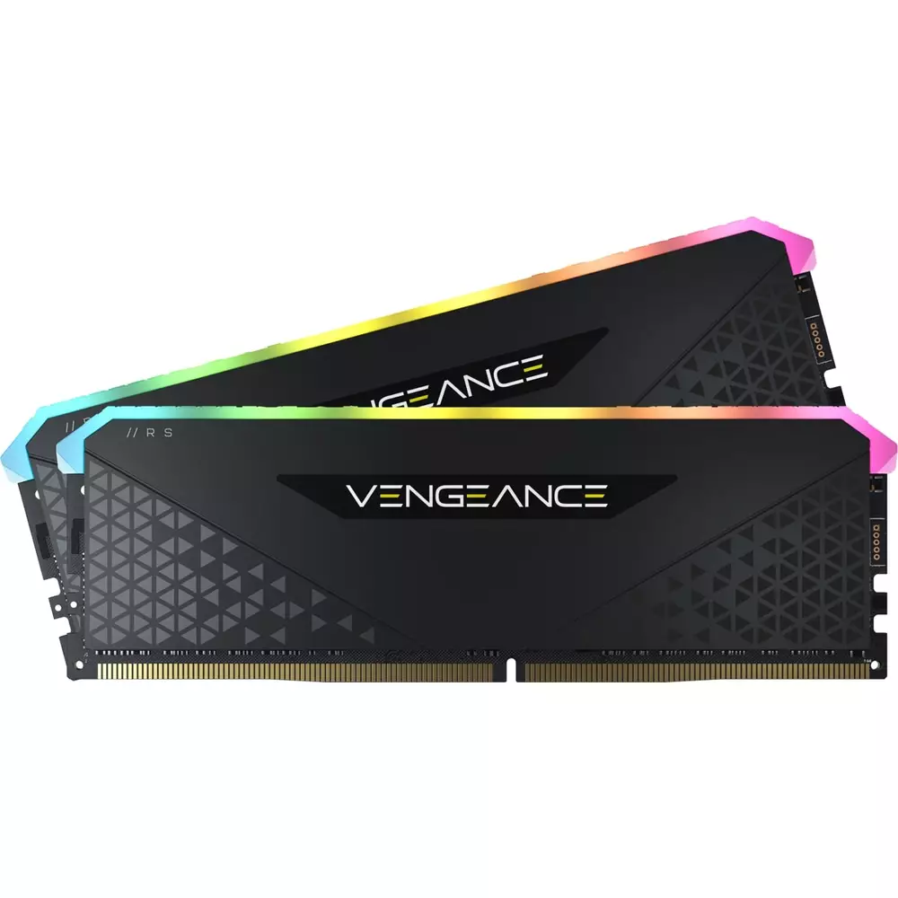 Памет Corsair Vengeance RGB RS 16GB DDR4 3200MHz CL16 Black - CMG16GX4M2E3200C16