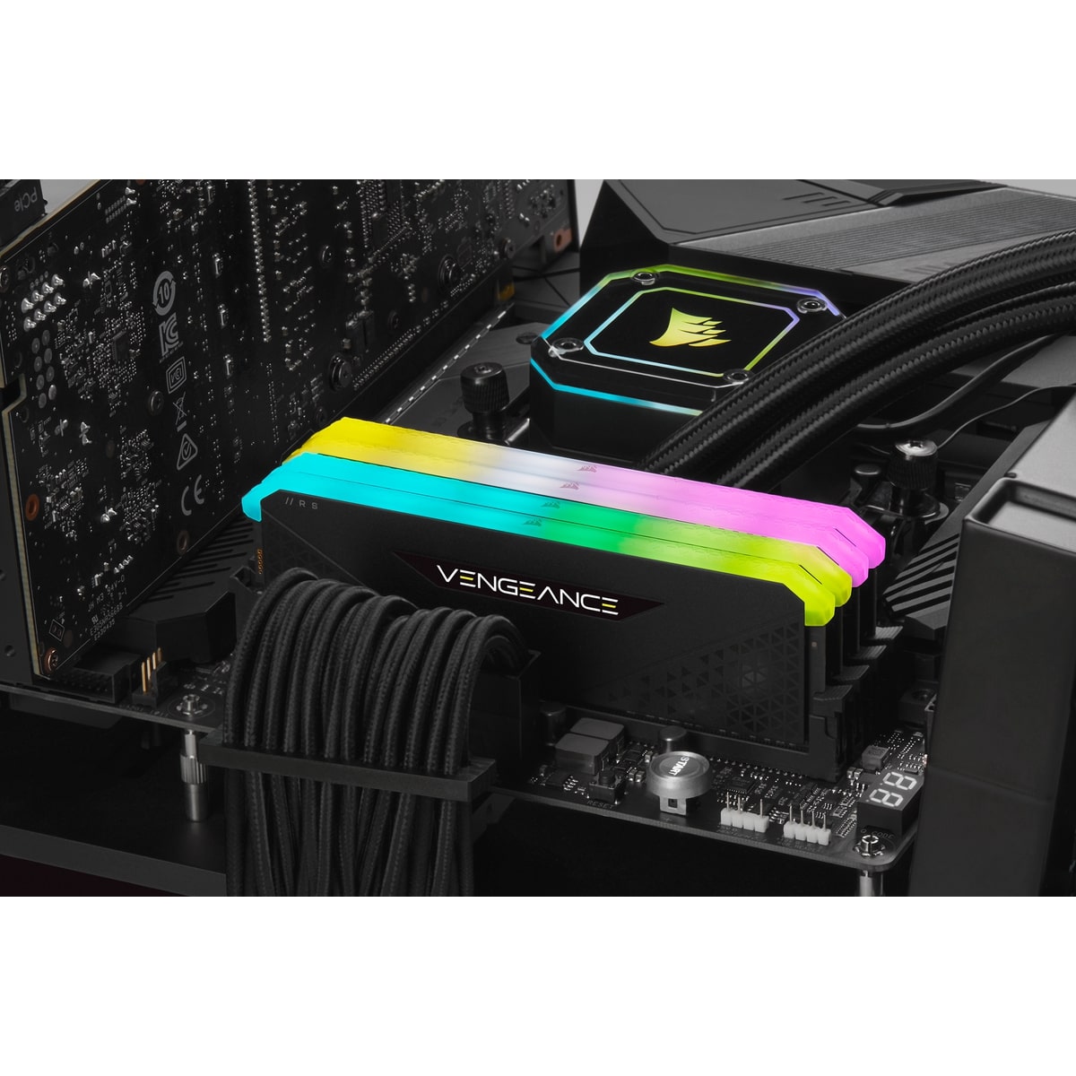 Памет Corsair Vengeance RGB RS 16GB DDR4 3200MHz CL16 Black - CMG16GX4M2E3200C16