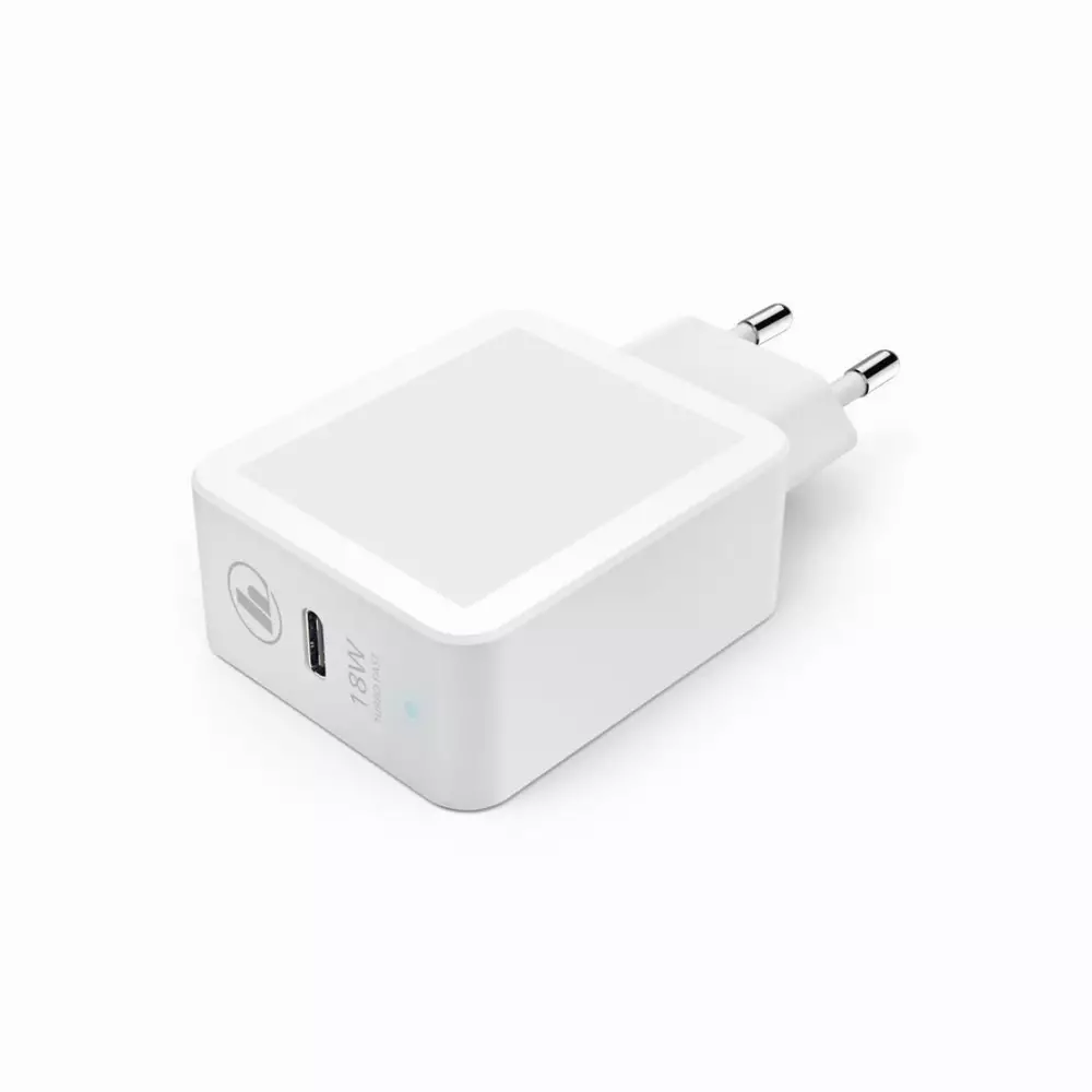 Мрежово зарядно HAMA 183277, USB Type-C, Power Delivery (PD), Qualcomm, 18 W, Бял