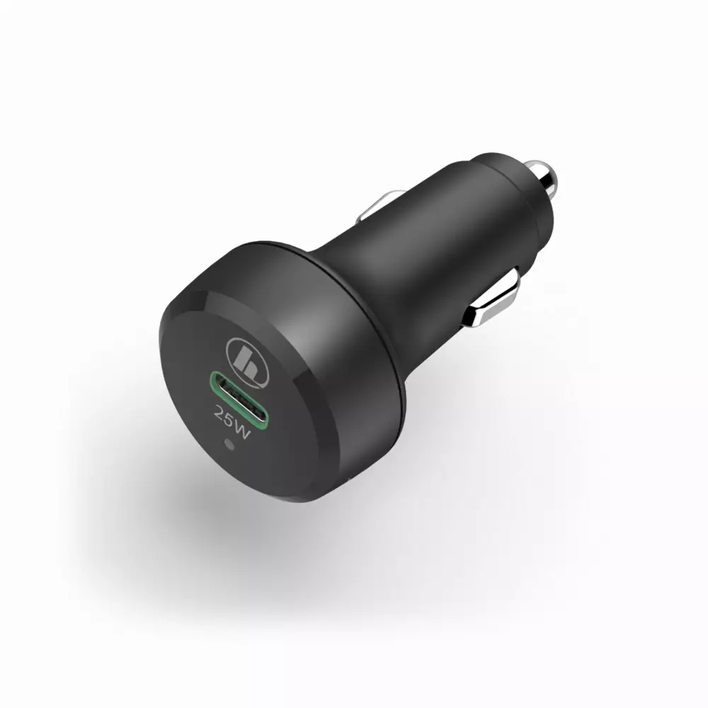Зарядно за кола HAMA 210576, USB Type-C, Power Delivery (PD), Qualcomm, 25 W, Черен