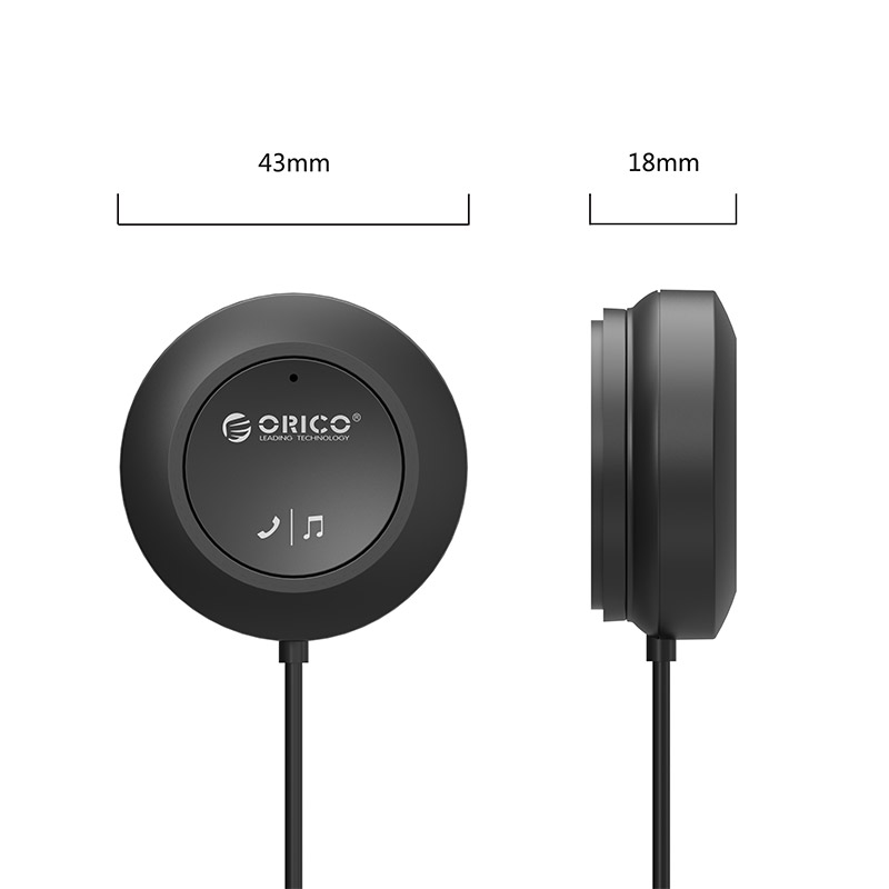 Блутут за кола за разговори и музика Orico BCR02-BK Car Bluetooth 4.1 audio receiver USB 3.5mm jack 