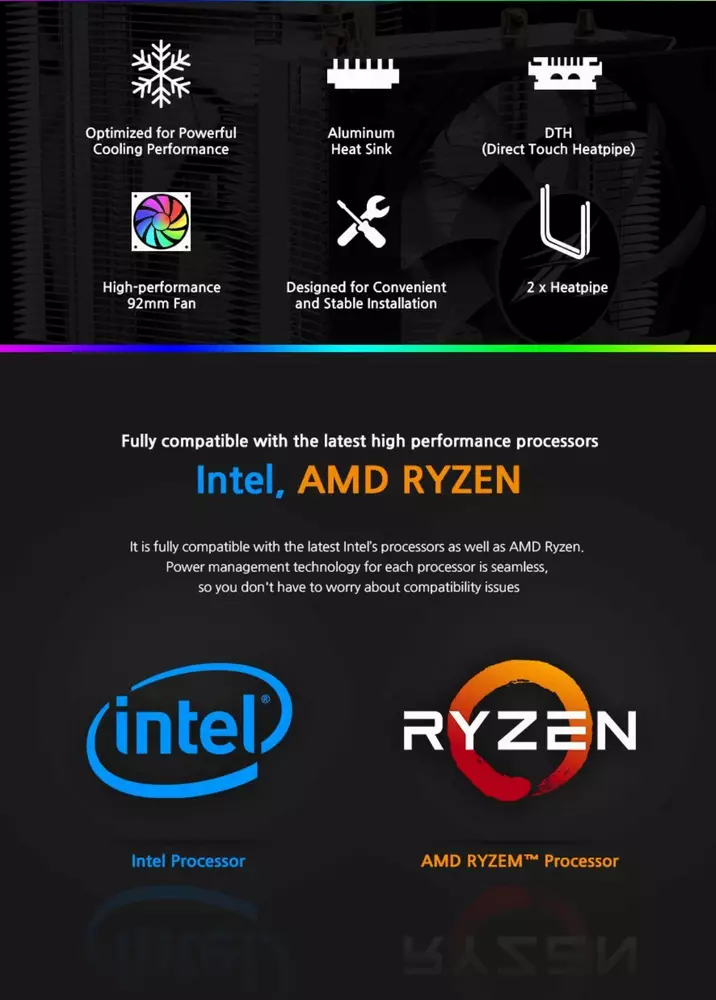 Охладител за процесор Zalman CNPS4X RGB CPU Cooler