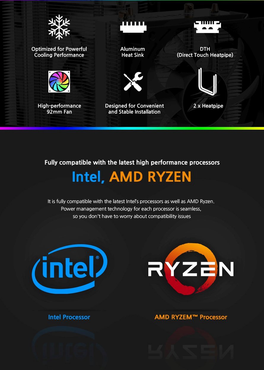 Охладител за процесор Zalman CNPS4X RGB CPU Cooler
