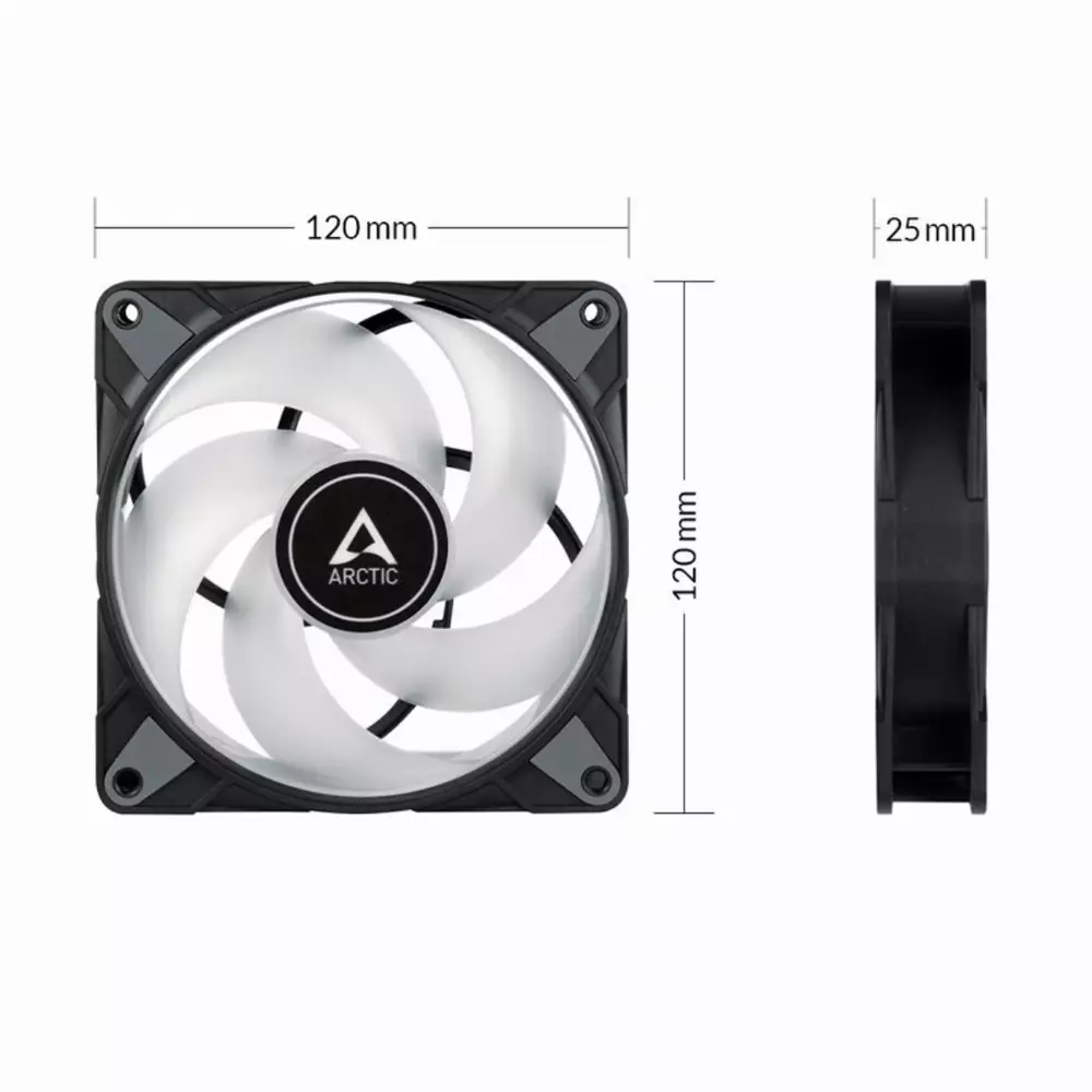 Вентилатор Arctic P12 PWM PST A-RGB 0dB (Black) Fan 120mm - ACFAN00231A