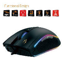 Геймърска мишка Gamdias  - ZEUS P2 - 16000dpi, RGB