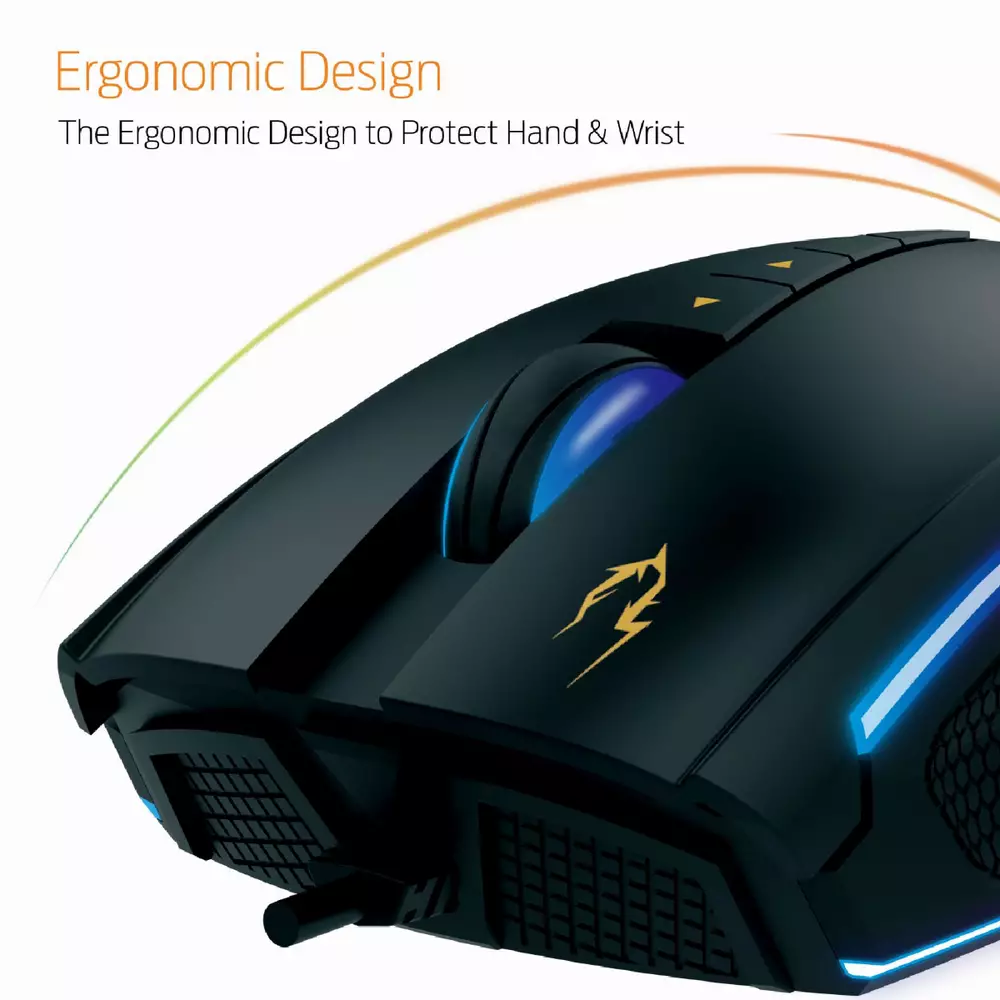 Геймърска мишка Gamdias  - ZEUS P2 - 16000dpi, RGB