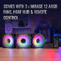Вентилатори AeroCool Mirage 12 Pro Fan Pack 3-in-1 3x120mm ARGB with Hub, Remote - ACF3-MR10227.11