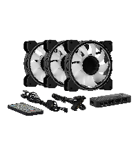 Вентилатори AeroCool Mirage 12 Pro Fan Pack 3-in-1 3x120mm ARGB with Hub, Remote - ACF3-MR10227.11