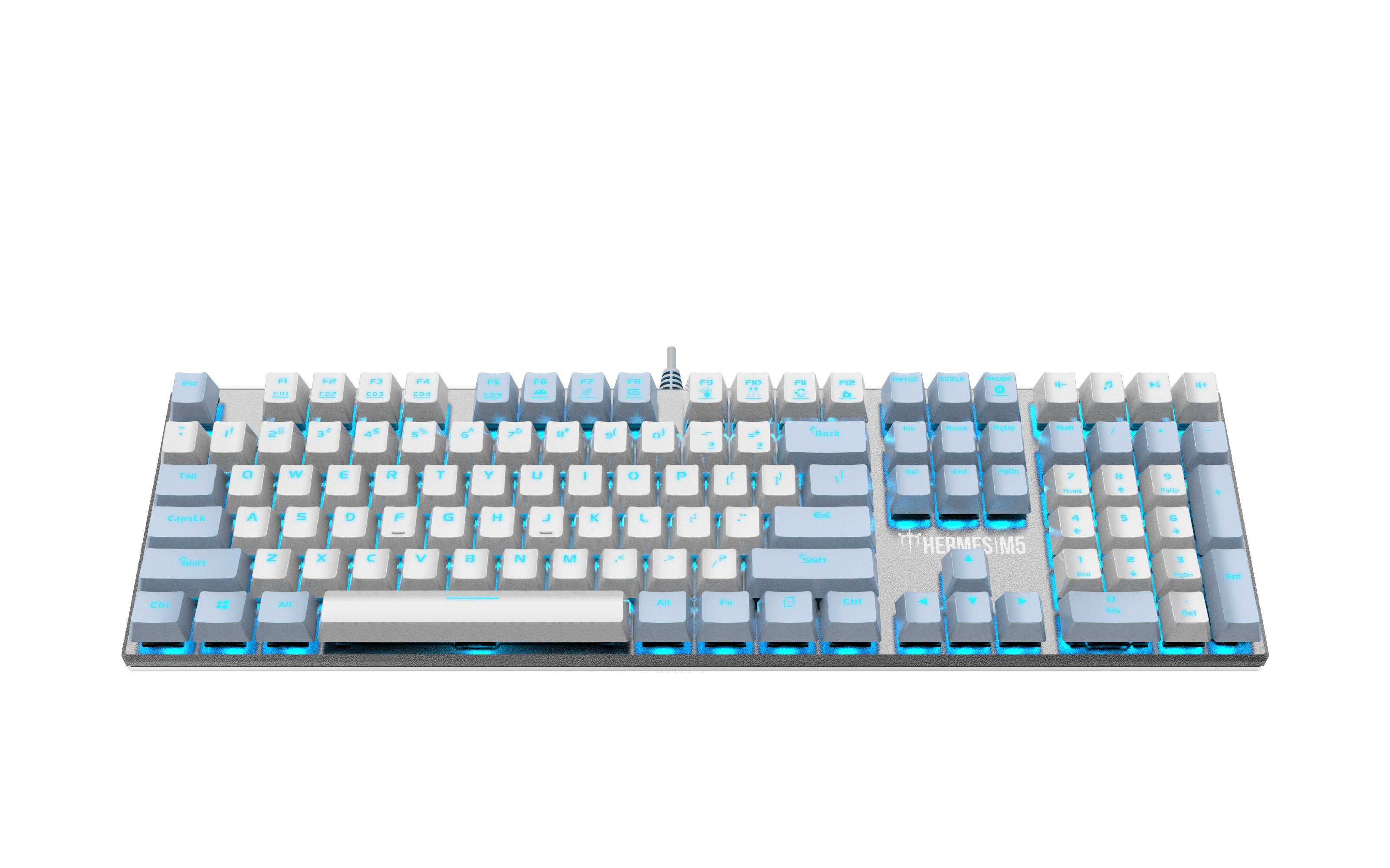 Геймърска механична клавиатура GAMDIAS HERMES M5 - 1000Hz, Aluminium plate