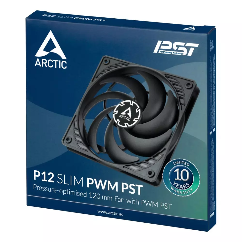 Вентилатор Arctic P12 SLIM PWM PST Fan 120x120x15mm 300-2100 RPM - ACFAN00187A