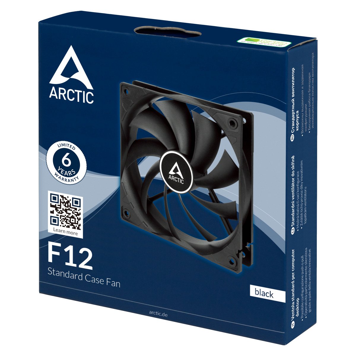 Вентилатор Arctic Fan F12 (black) 120mm/1350rpm - ACFAN00201A   