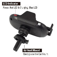 Безжично зарядно за кола Ewent EW1191, 5V 1.5A, 9V 1.2A, Черен
