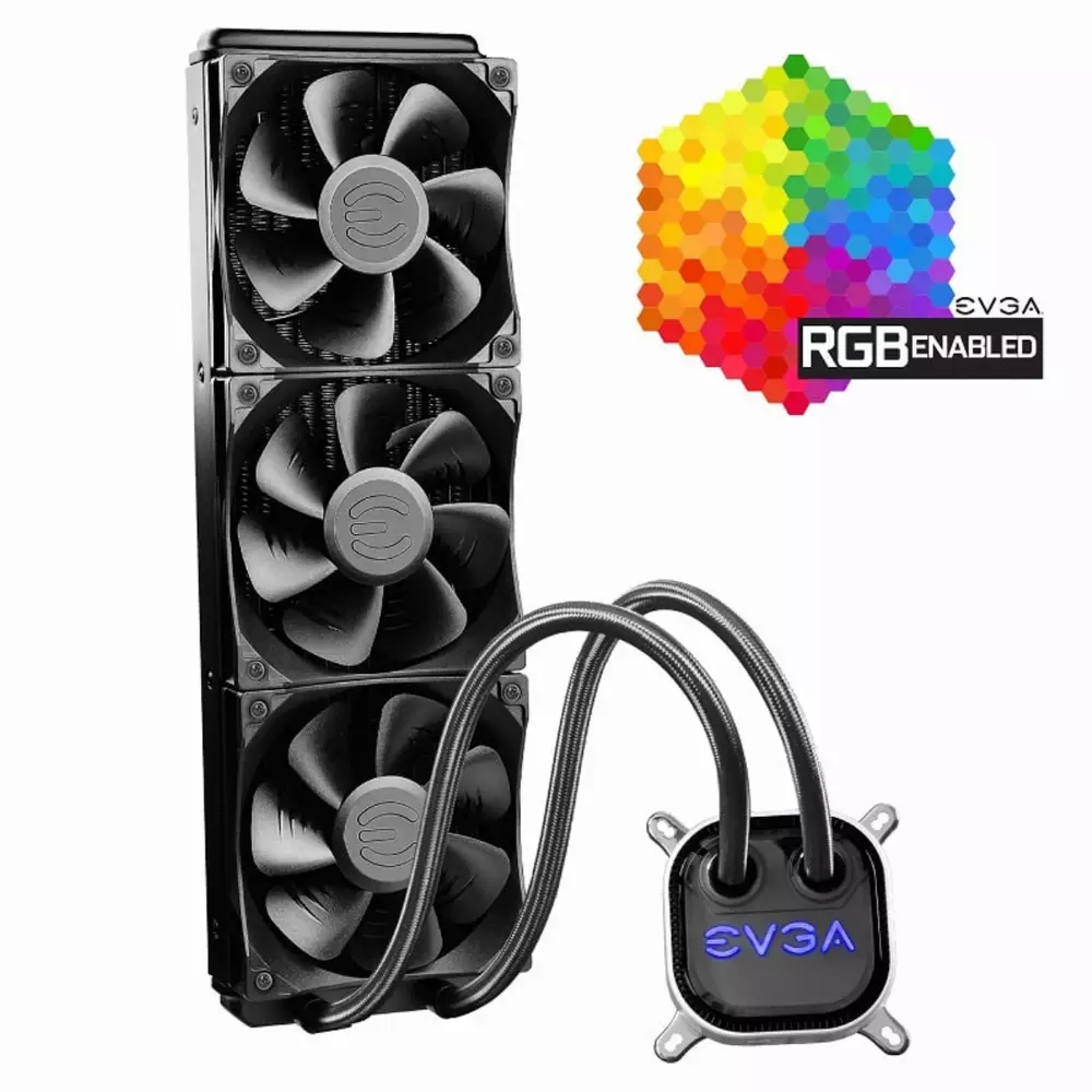 Водно охлаждане EVGA CLC 360mm All-In-One RGB LED CPU Liquid Cooler - 400-HY-CL36-V1