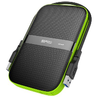 Външен диск Silicon Power Armor A60 2TB 2.5" USB 3.1 IPX67 Black - SP020TBPHDA60S3K