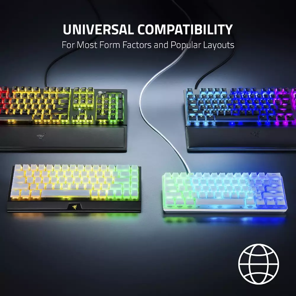 Капачки за клавиатура Razer Phantom Keycap Upgrade Set - White - RC21-01740200-R3M1