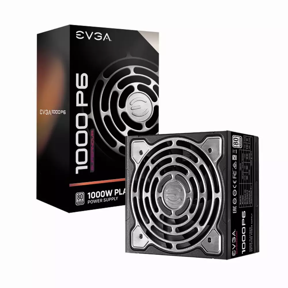 Захранване EVGA SuperNOVA 1000 P6 (1000W) 80+ Platinum - 220-P6-1000-X2