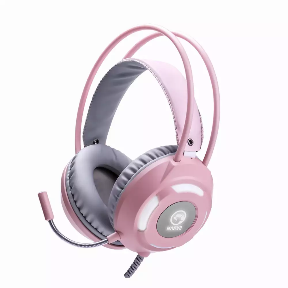 Геймърски слушалки Marvo HG8936 Gaming Headphones PINK 50mm USB