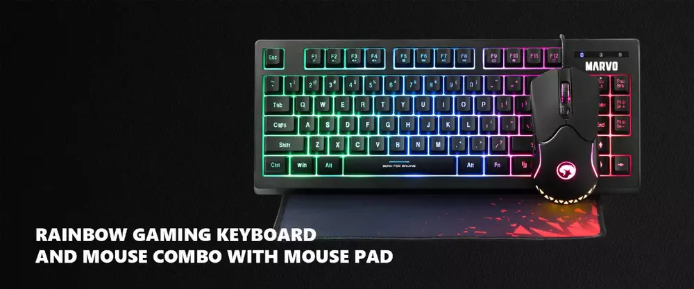 Геймърски комплект Marvo CM310 3-in-1 Keyboard, Mouse, Mousepad - MARVO-CM310
