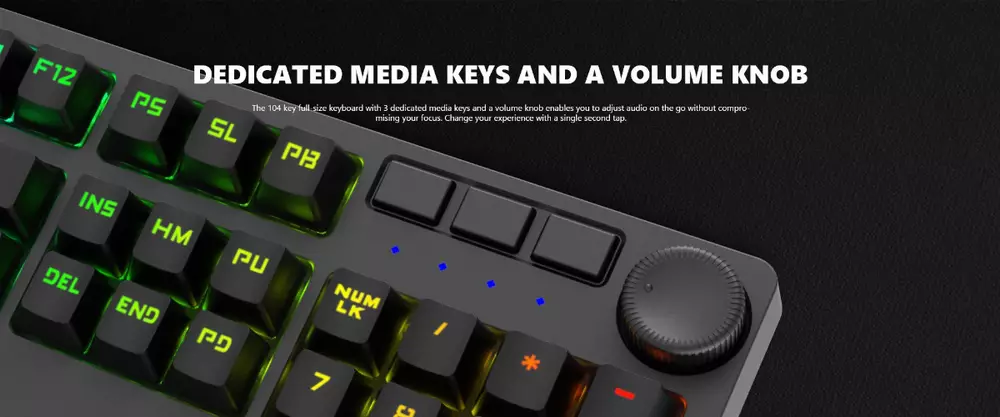 Геймърска механична клавиатура Marvo KG954, Blue switches - MARVO-KG954