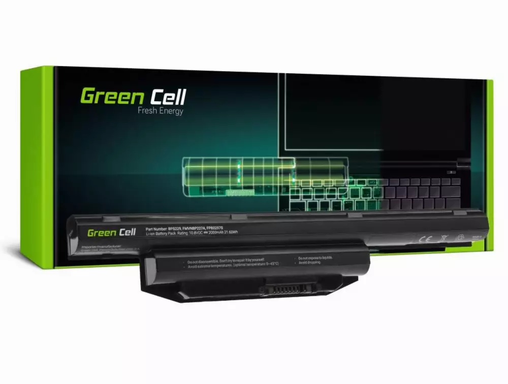 Μπαταρία για λάπτοπ Fujitsu LifeBook A514 A544 A555 AH544 AH564 E547 E554 E733 E734 E743 E744 E746 E753 E754 S904 10.8V 2200mAh GREEN CELL