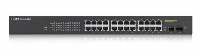 Суич ZYXEL GS1900-24HP v1.0, 24 портов управляем PoE, за монтаж в шкаф