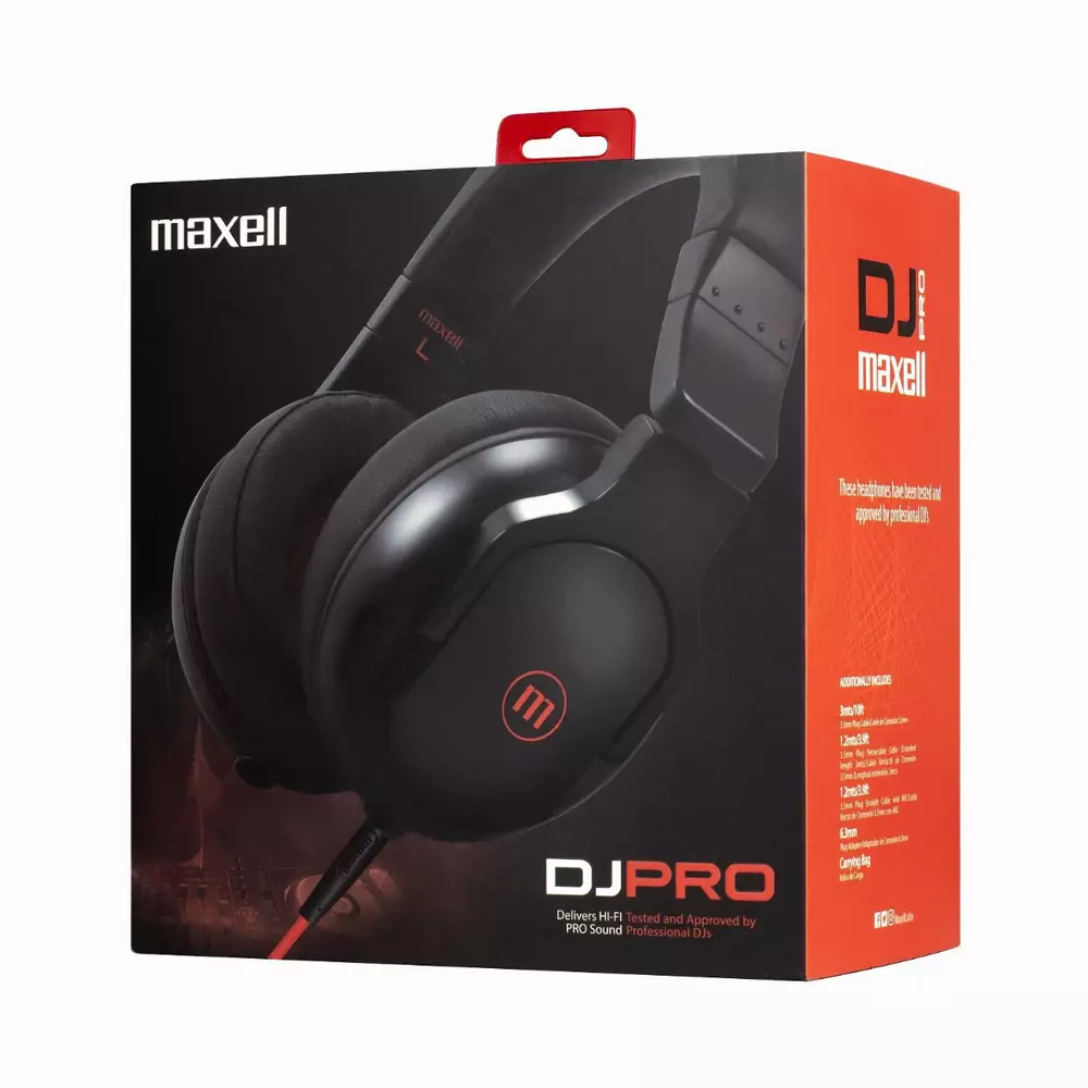 Слушалки блутут  MAXELL HP-BT DJ PRO X, С големи наушници, Черни